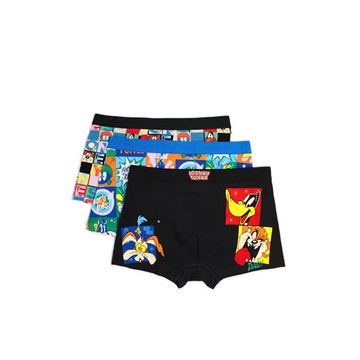 Cropp - 3 pack bokserek Looney Tunes - czarny ze sklepu Cropp w kategorii Majtki męskie - zdjęcie 179505260