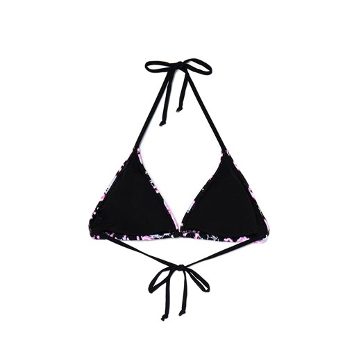 Cropp - Stanik kąpielowy z motywem czaszek - czarny Cropp S Cropp