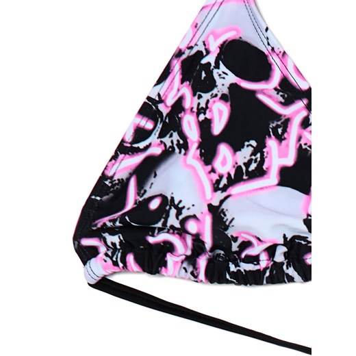 Cropp - Stanik kąpielowy z motywem czaszek - czarny Cropp S Cropp