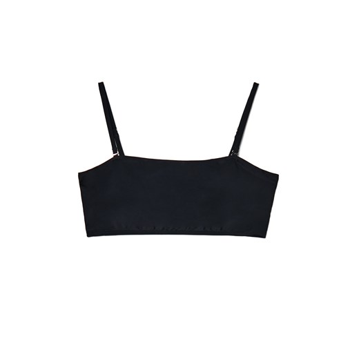 Cropp - Czarna bandażowa góra od bikini - czarny ze sklepu Cropp w kategorii Stroje kąpielowe - zdjęcie 179505303