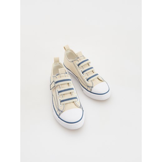 Trampki dziecięce Reserved beżowe na rzepy 