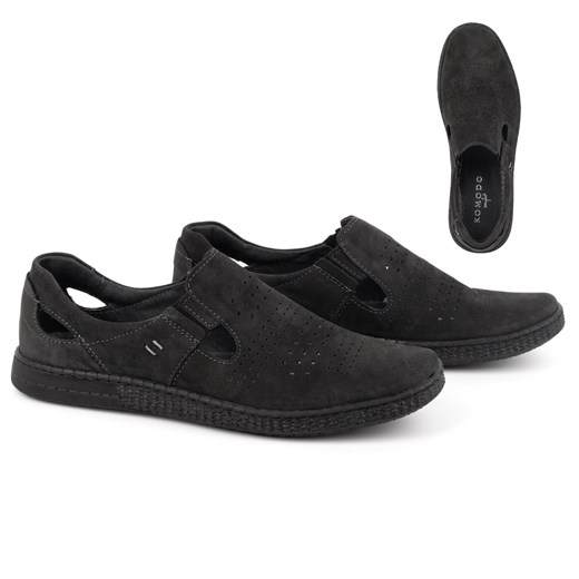Buty męskie skórzane mokasyny 864 CZARNE ze sklepu butyolivier w kategorii Mokasyny męskie - zdjęcie 179506674