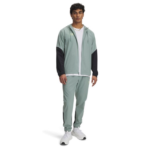 Męski dres komplet treningowy Under Armour UA M\'s Challenger Pro Tracksuit - zielony ze sklepu Sportstylestory.com w kategorii Spodnie męskie - zdjęcie 179507082