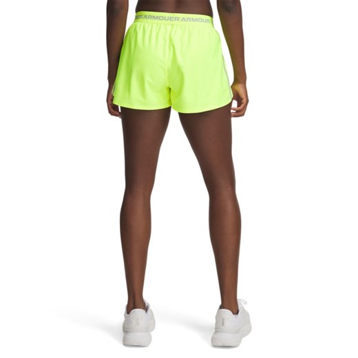Damskie spodenki treningowe Under Armour Tech Play Up Shorts - zielone ze sklepu Sportstylestory.com w kategorii Szorty - zdjęcie 179507113