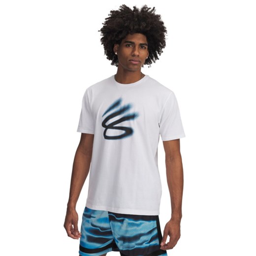 Męska koszulka do koszykówki Under Armour Curry Playable Tee 1 - biała ze sklepu Sportstylestory.com w kategorii T-shirty męskie - zdjęcie 179507122