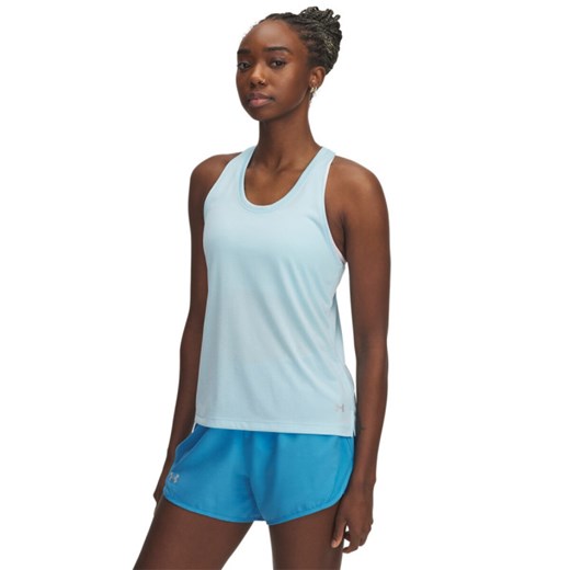 Damski top do biegania Under Armour UA Streaker Singlet - niebieski ze sklepu Sportstylestory.com w kategorii Bluzki damskie - zdjęcie 179507133