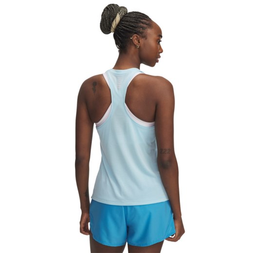 Damski top do biegania Under Armour UA Streaker Singlet - niebieski ze sklepu Sportstylestory.com w kategorii Bluzki damskie - zdjęcie 179507134