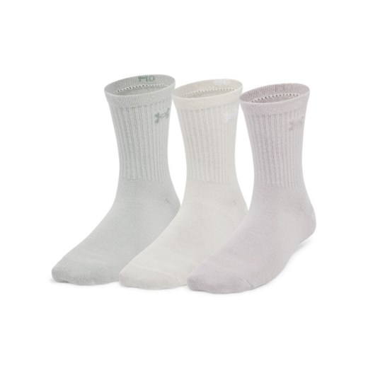 Damskie skarpetki treningowe (3-pack) Under Armour UA Essential Nv Mid Crew - beżowe ze sklepu Sportstylestory.com w kategorii Skarpetki damskie - zdjęcie 179507143