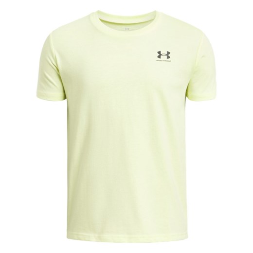 Chłopięcy t-shirt basic Under Armour UA B Sportstyle Lc SS - żółty ze sklepu Sportstylestory.com w kategorii T-shirty chłopięce - zdjęcie 179507201
