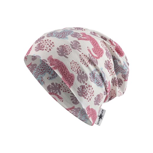 Sterntaler Czapka beanie &quot;Leopard&quot; w kolorze kremowo-różowym ze sklepu Limango Polska w kategorii Czapki dziecięce - zdjęcie 179508240