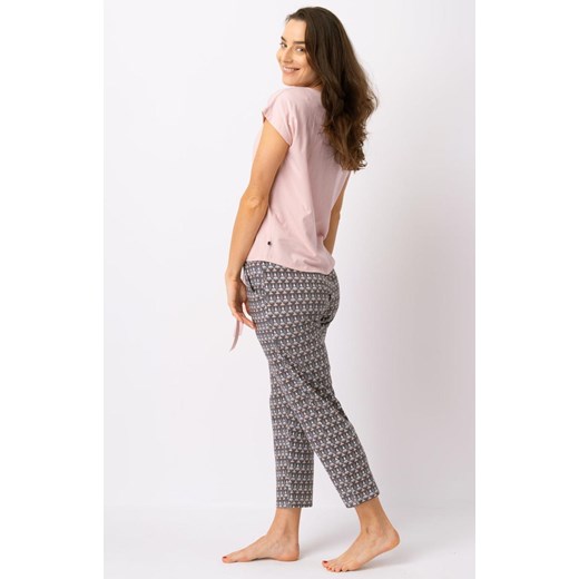 Pastelowa bawełniana piżama damska etno LNS 722, Kolor multicolour, Rozmiar S, Key ze sklepu Intymna w kategorii Piżamy damskie - zdjęcie 179508682