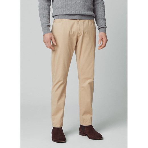 Hackett London Spodnie chino w kolorze beżowym ze sklepu Limango Polska w kategorii Spodnie męskie - zdjęcie 179509090