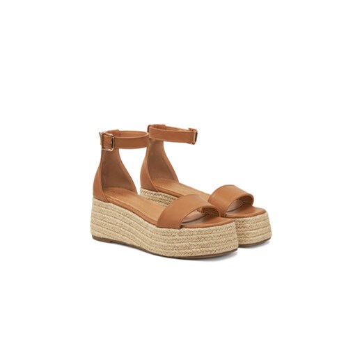 Espadryle damskie DeeZee na koturnie tkaninowe