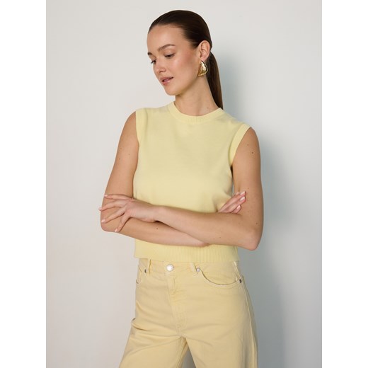 Reserved - Jeansy wide leg - żółty Reserved 36 Reserved