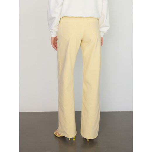 Reserved - Jeansy wide leg - żółty Reserved 44 Reserved
