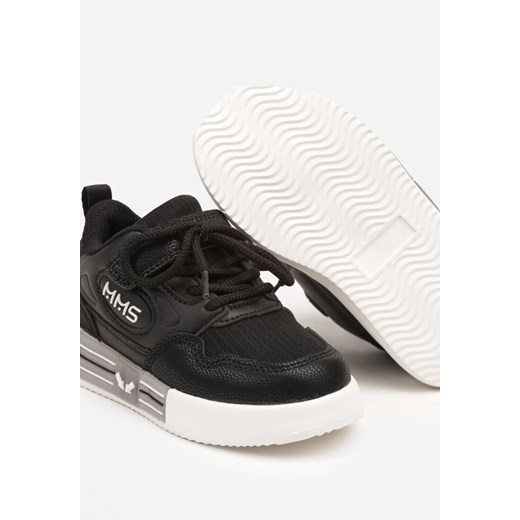 Czarne Buty Sportowe Sneakersy z Wkładką ze Skóry Naturalnej Florvesa 29 okazja born2be.pl