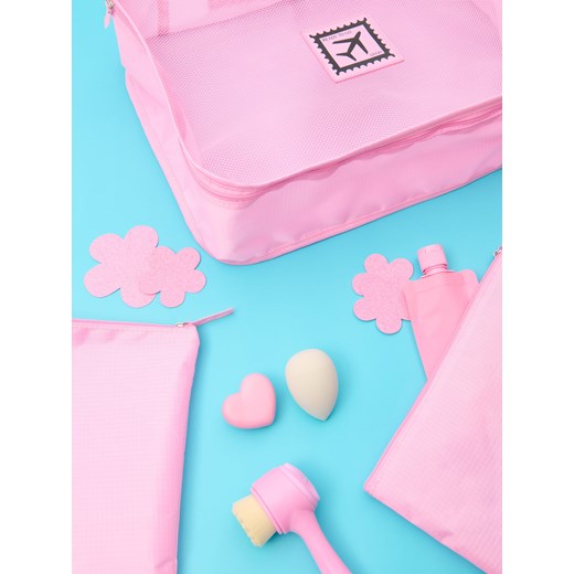 Sinsay - Kosmetyczki 3 pack - różowy Sinsay One Size Sinsay