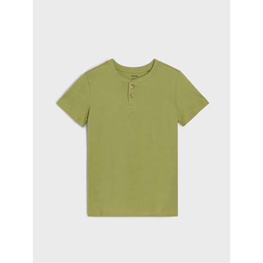 Sinsay - Koszulki z ozdobnymi guzikami 2 pack - biały Sinsay 104 Sinsay