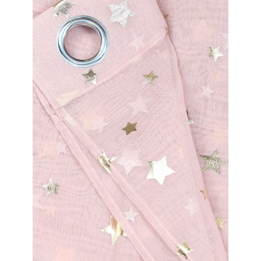Sinsay - Różowa firana w złote gwiazdki - różowy Sinsay One Size Sinsay