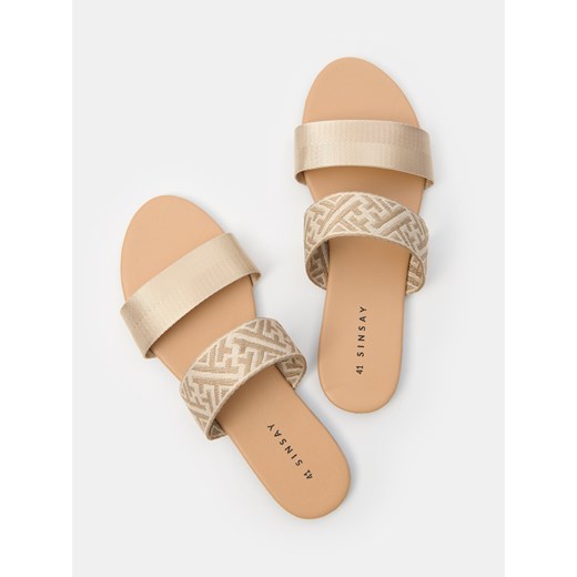 Klapki damskie Sinsay letnie płaskie 