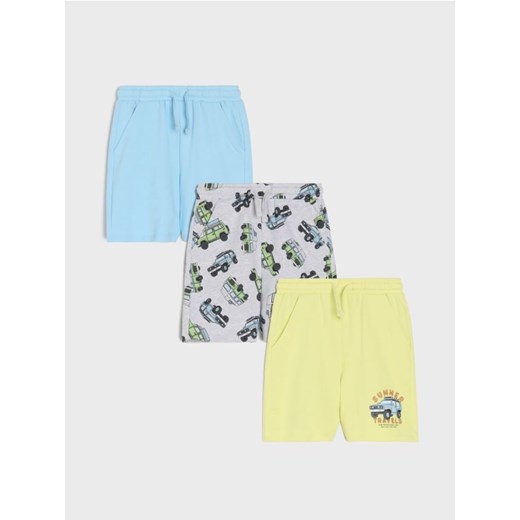 Sinsay - Kolorowe szorty 3 pack - żółty ze sklepu Sinsay w kategorii Spodenki chłopięce - zdjęcie 179513982