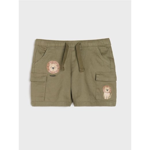 Sinsay - Spodnie jeansowe z kieszeniami cargo - khaki ze sklepu Sinsay w kategorii Odzież dla niemowląt - zdjęcie 179514023