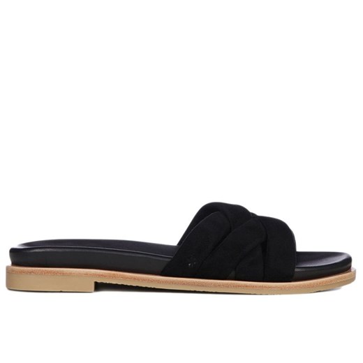 Klapki Emu Australia Ikara W13054BLAK - czarne ze sklepu streetstyle24.pl w kategorii Klapki damskie - zdjęcie 179514060