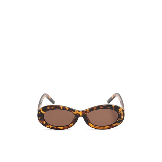 Cropp - Okrągłe okulary przeciwsłoneczne w panterkę - brązowy ze sklepu Cropp w kategorii Okulary przeciwsłoneczne damskie - zdjęcie 179515503