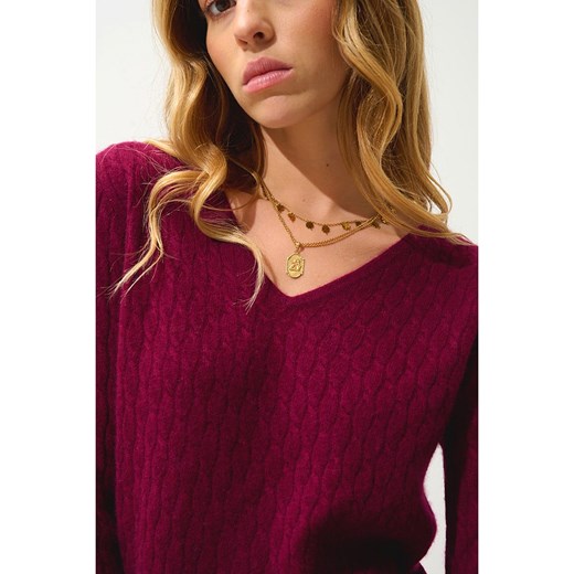 AUTHENTIC CASHMERE Kaszmirowy sweter "Grasmoor" w kolorze bordowym M Limango Polska promocja