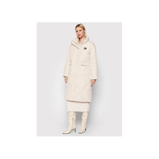 Tommy Jeans Kurtka zimowa Longline Fashion DW0DW11107 Beżowy Regular Fit Tommy Jeans M MODIVO