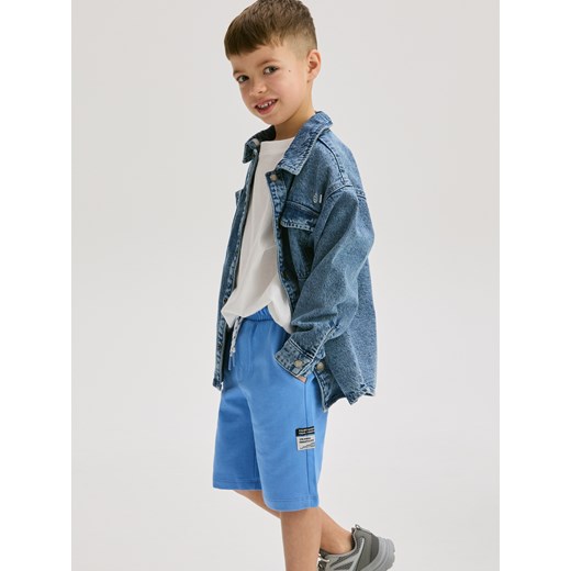 Reserved - Bawełniane szorty - niebieski ze sklepu Reserved w kategorii Spodenki chłopięce - zdjęcie 179525770