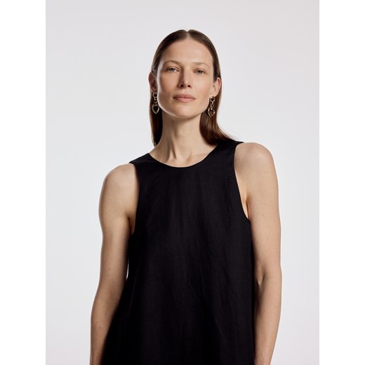 Reserved - Sukienka z lnu - czarny Reserved S Reserved