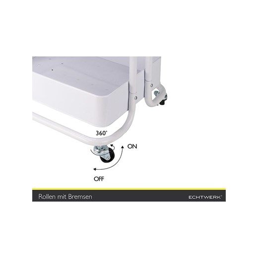 Echtwerk Wózek kuchenny w kolorze białym - 43 x 86 x 32 cm Echtwerk onesize okazja Limango Polska