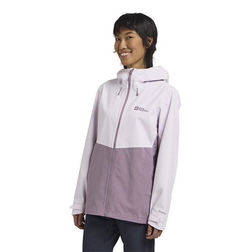 Jack Wolfskin Kurtka softshellowa &quot;Weiltal 2L&quot; w kolorze biało-fioletowym ze sklepu Limango Polska w kategorii Kurtki damskie - zdjęcie 179531833