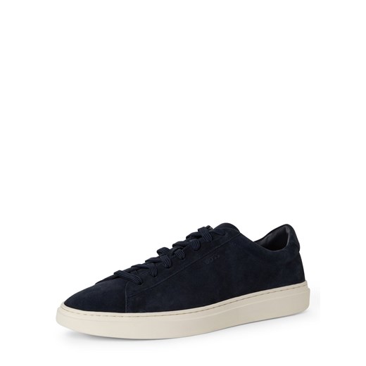 BOSS Męskie buty casual - Kieran_Tenn_sd Mężczyźni skóra granatowy jednolity ze sklepu vangraaf w kategorii Trampki męskie - zdjęcie 179532872
