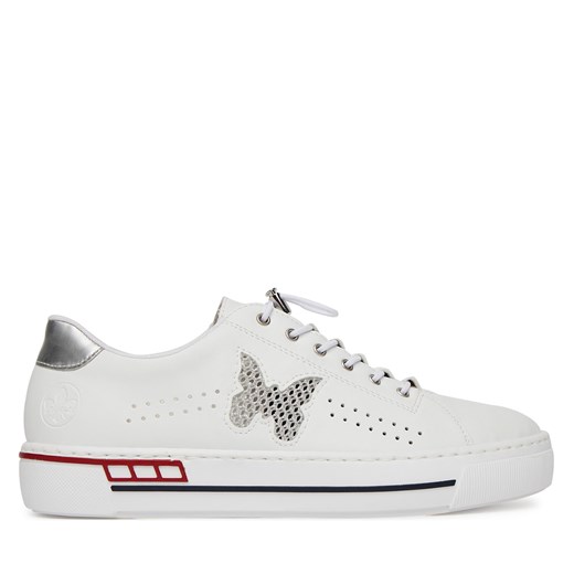 Buty sportowe damskie Rieker sneakersy białe płaskie 