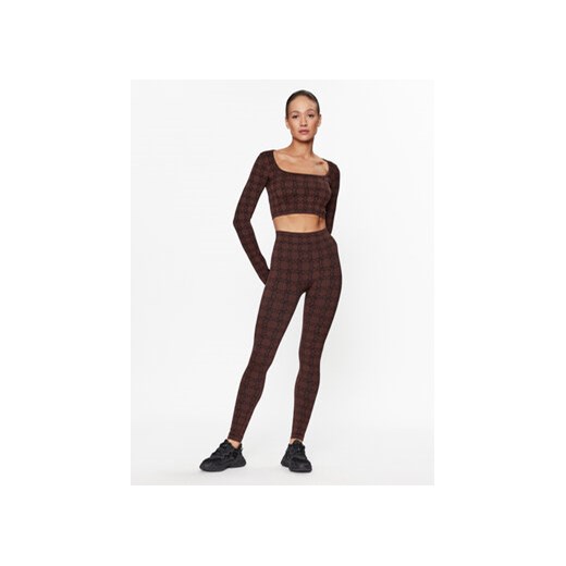 Guess Bluzka V3BP05 ZZ04N Brązowy Slim Fit Guess M_L MODIVO