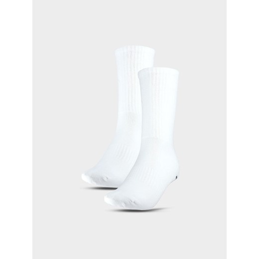 Skarpetki basic (2-pack) uniseks 4F 4FWSS25USOCU416 - białe ze sklepu Sportstylestory.com w kategorii Skarpetki damskie - zdjęcie 179536293