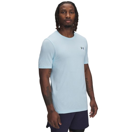 Męska koszulka treningowa Under Armour UA Vanish Elite Seamless SS - niebieska ze sklepu Sportstylestory.com w kategorii T-shirty męskie - zdjęcie 179536434