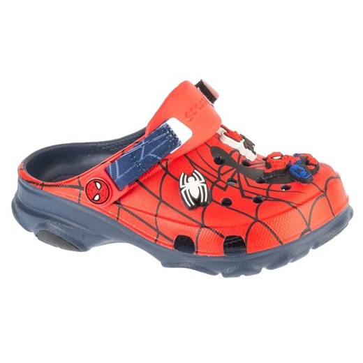 Klapki Crocs Team Spiderman All Terain Clog 208786-410 czerwone ze sklepu ButyModne.pl w kategorii Klapki dziecięce - zdjęcie 179536850