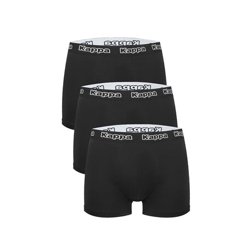 Kappa 3-pack bokserki męskie bawełniane czarne z logowaną gumą K1221, Kolor czarny, Rozmiar S, Kappa ze sklepu Primodo w kategorii Majtki męskie - zdjęcie 179537901