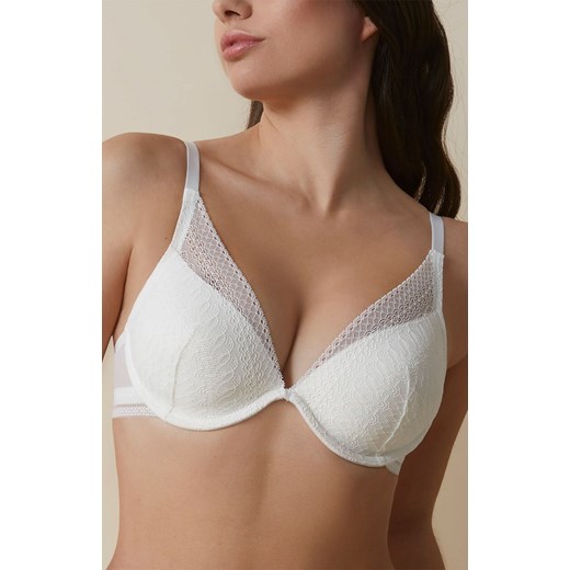 Biustonosz usztywniany braletka perłowy Martina, Kolor perłowy, Rozmiar 70B, Selene ze sklepu Intymna w kategorii Biustonosze - zdjęcie 179538614