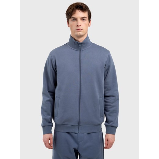 Bluza męska rozpinana ze stójką niebieska Dunnoser 406 ze sklepu Big Star w kategorii Bluzy męskie - zdjęcie 179541362