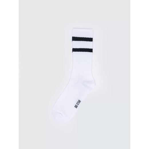 Skarpety unisex długie białe Ribs 101 ze sklepu Big Star w kategorii Skarpetki damskie - zdjęcie 179542311