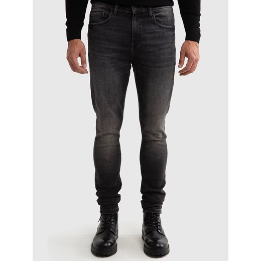Jeansy męskie z wysokim stanem z przetarciami czarne Deric High Waist 913 ze sklepu Big Star w kategorii Jeansy męskie - zdjęcie 179544741