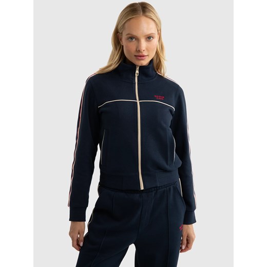 Bluza damska rozpinana ze stójką granatowa Sebosa 403 ze sklepu Big Star w kategorii Bluzy damskie - zdjęcie 179544763