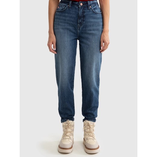 Jeansy damskie mom jeans z kolekcji Authentic granatowe Silla 515 ze sklepu Big Star w kategorii Jeansy damskie - zdjęcie 179545393