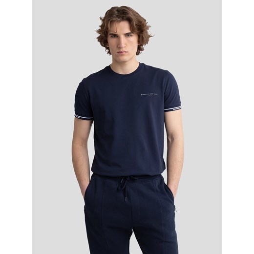 Koszulka męska bawełniana z logo BIG STAR granatowa Wlader 403 ze sklepu Big Star w kategorii T-shirty męskie - zdjęcie 179546224