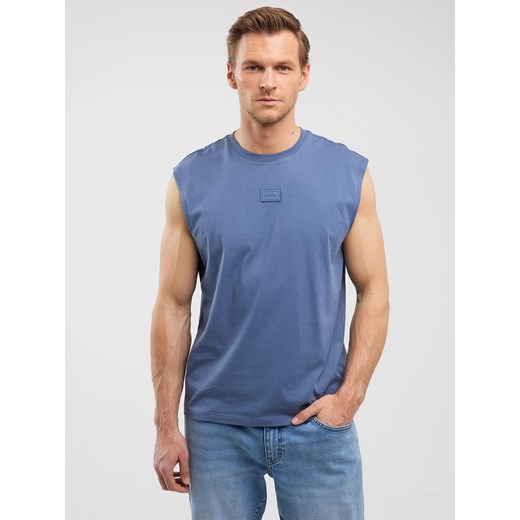 Koszulka męska bez rękawów niebieska Irrer 402 ze sklepu Big Star w kategorii T-shirty męskie - zdjęcie 179547460