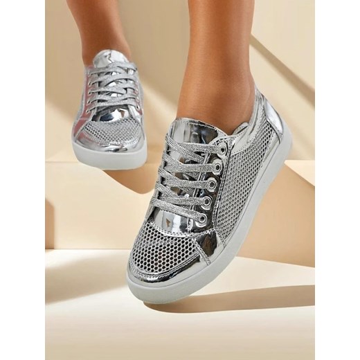 Royalfashion Lakierowane damskie eko skórzane trampki Azzuros Royalfashion.pl 41 royalfashion.pl wyprzedaż
